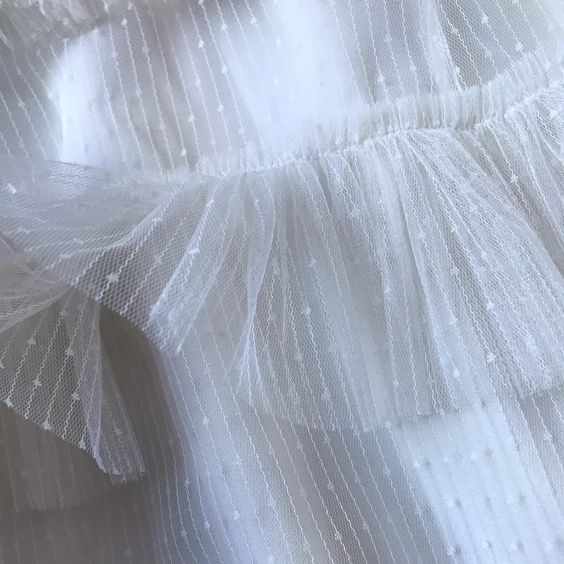 TWOTWINSTYLE весеннее Сетчатое платье женское водолазка с расклешенным длинным рукавом перспективное мини-платье женская элегантная модная одежда