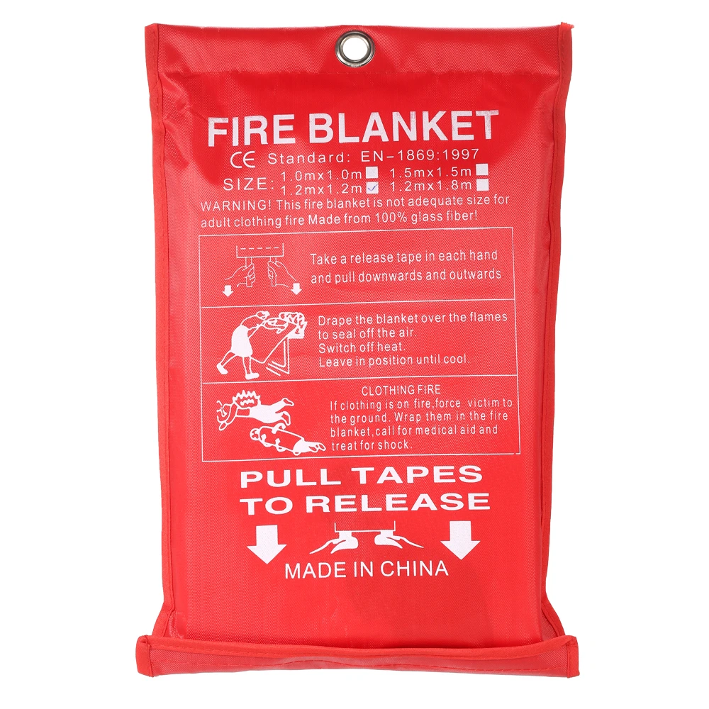 1,5 м x 1,5 м противопожарное одеяло из стекловолокна огнезащитное аварийное спасательное противопожарное укрытие защитное покрытие противопожарное аварийное одеяло