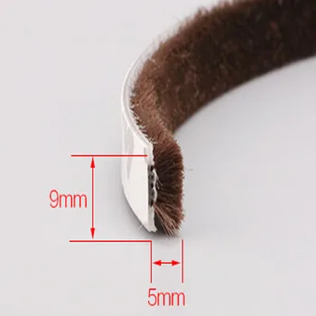 

10m 9 x 5mm Self adhesive dustproof window door brush seal strip windproof weatherstrip
