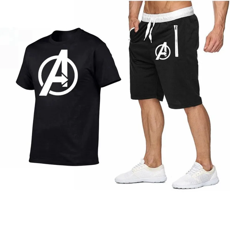 2019 Summer Hot Sale Men's Sets T Shirts+shorts Two Pieces Sets Casual Tracksuit new Male Casual Tshirt Fitness trousers men Set 2019 Summer Hot Sale Men's Sets T Shirts+shorts Two Pieces Sets Casual Tracksuit new Male Casual Tshirt Fitness trousers men Set