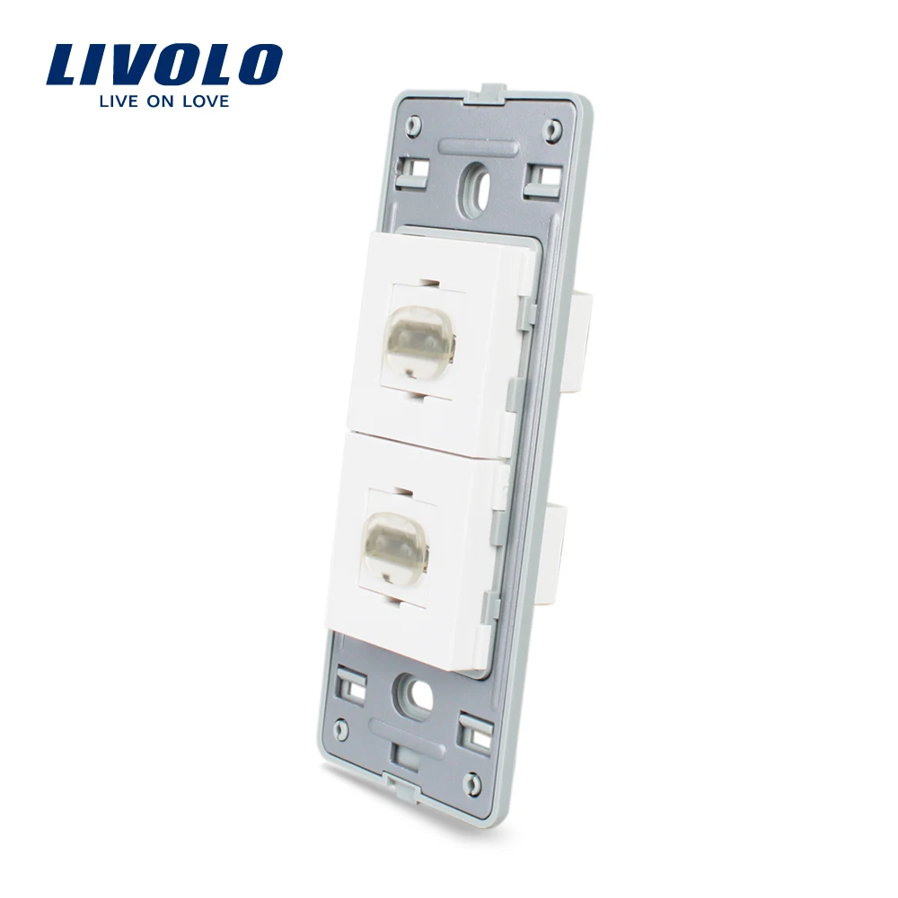 

Livolo US Standard White Plastic Materials, Function Key For HDMI Socket,without the glass panel ,VL-C5-2HD-11/12