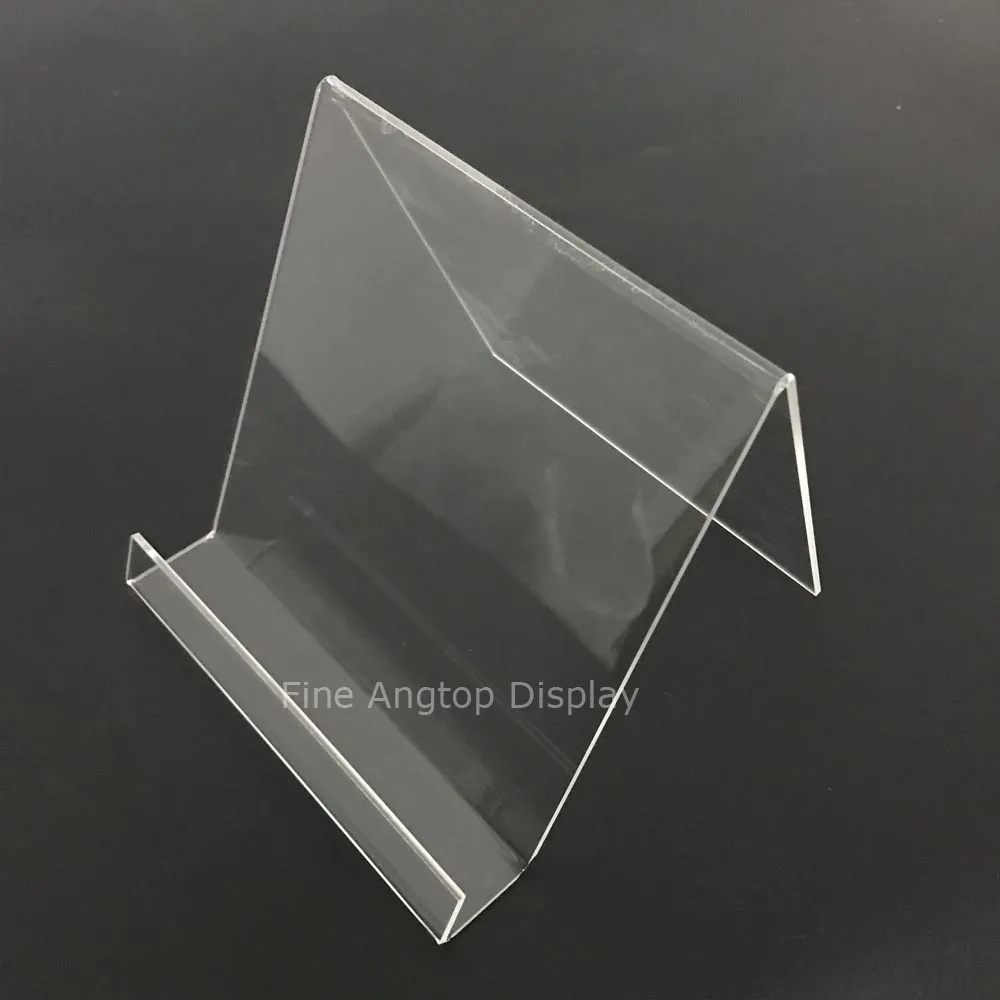 1 Large White Perspex Acrylic Plastic Book Plate Retail Display Stand Holder