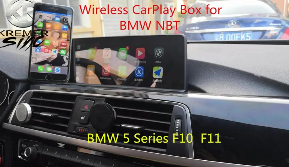 Бесплатная доставка Aftermarket Беспроводная коробка CarPlay для BMW NBT CIC система 5 серия F10