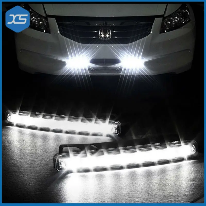 

New 2Pcs/Set LED DRL Daytime Running Lights Styling Super Bright External Car Auto Driving Front Fog Vehicle Lamp,LED DRL