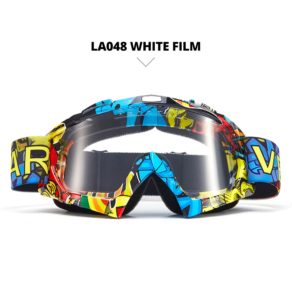 VEMAR, мотоциклетные очки, лыжные очки, очки для мотокросса, очки для сноуборда, мото, мотоцикл, Байк, цветные линзы - Цвет: LA048 White