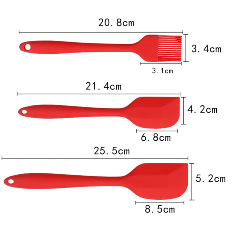 5 шт./компл. розового или красного цветов силиконовый Пособия по кулинарии, инструменты для вышивки, яичное било ложка масляная кисточка для Кухонные принадлежности Кухня Посуда Наборы с коробкой