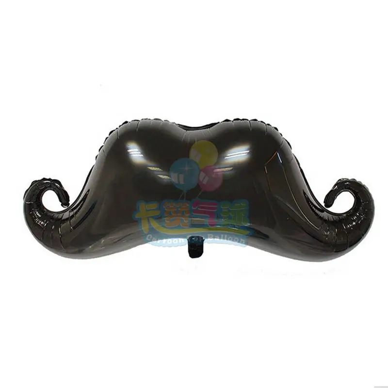 10 шт./лот забавный шарик из фольги усов Гигантский черный для Хэллоуина