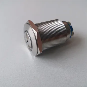 

2pcs Intermittent buzzer 16mm/19m/22mm metal pulse waterproof oil band red LED lamp flashing buzzer 19-EM screw feet 12V/24V