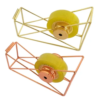 

1Pcs Tape Cutter Rose Gold Hollow Iron Tape Cutter Washi Storage Stationery Organizer Office Supplies New Creative