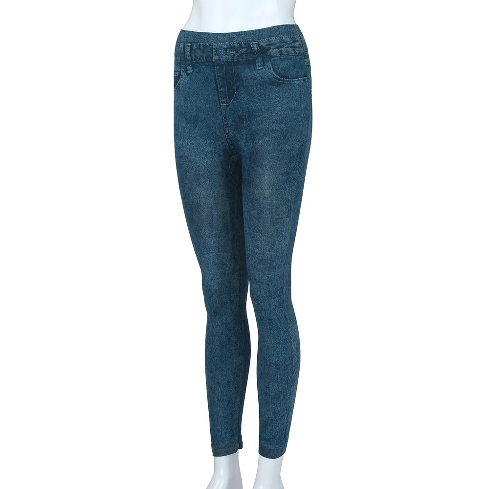 Леггинсы Джинсы для Для женщин зимние джинсовые штаны теплые ботинки с подкладом, с карманом, тонкие леггинсы для фитнеса Легинсы большого размера брюки# W20