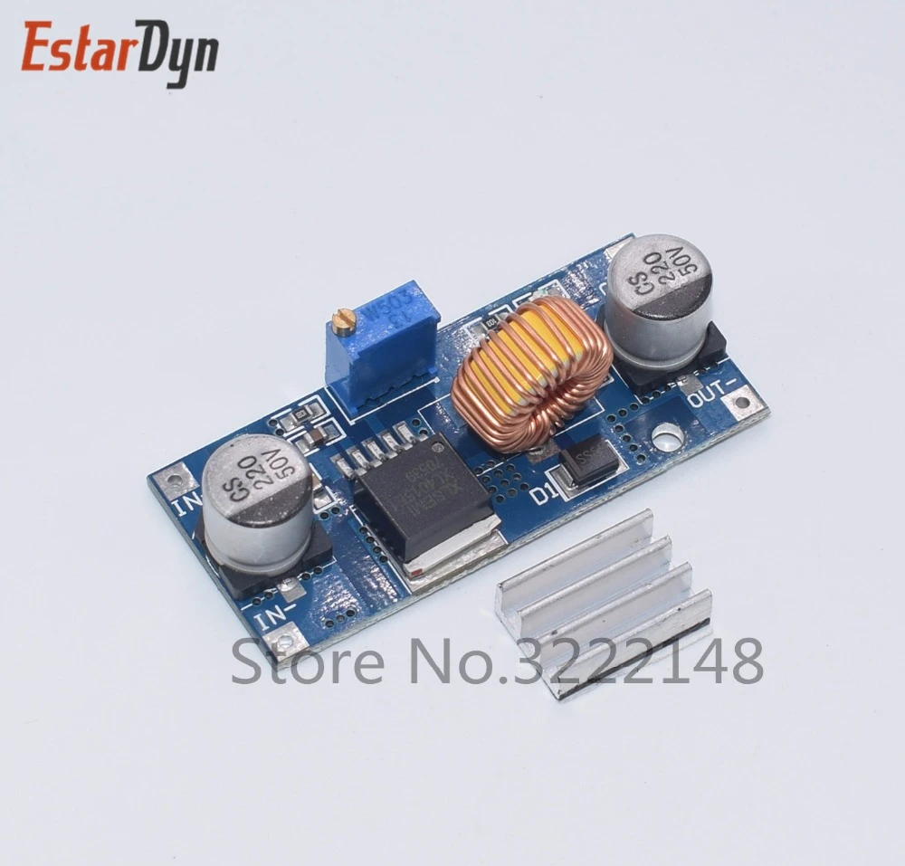 

10pcs 5A DC-DC Step Down Adjustable Power Supply Module Lithium Charger XL4015 4~38V 96% 5A DC-DC adjustable step-down module