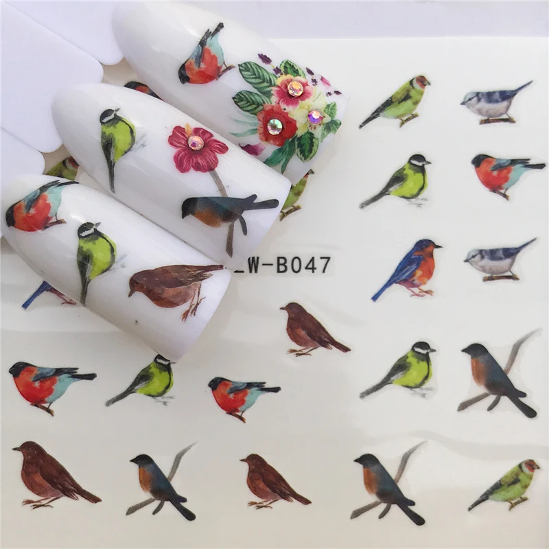 

WUF 1 Sheet Cute Cartoon Cat Nail Sticker Water Transfer French Tips Manicure Pedicure DIY Watermark
