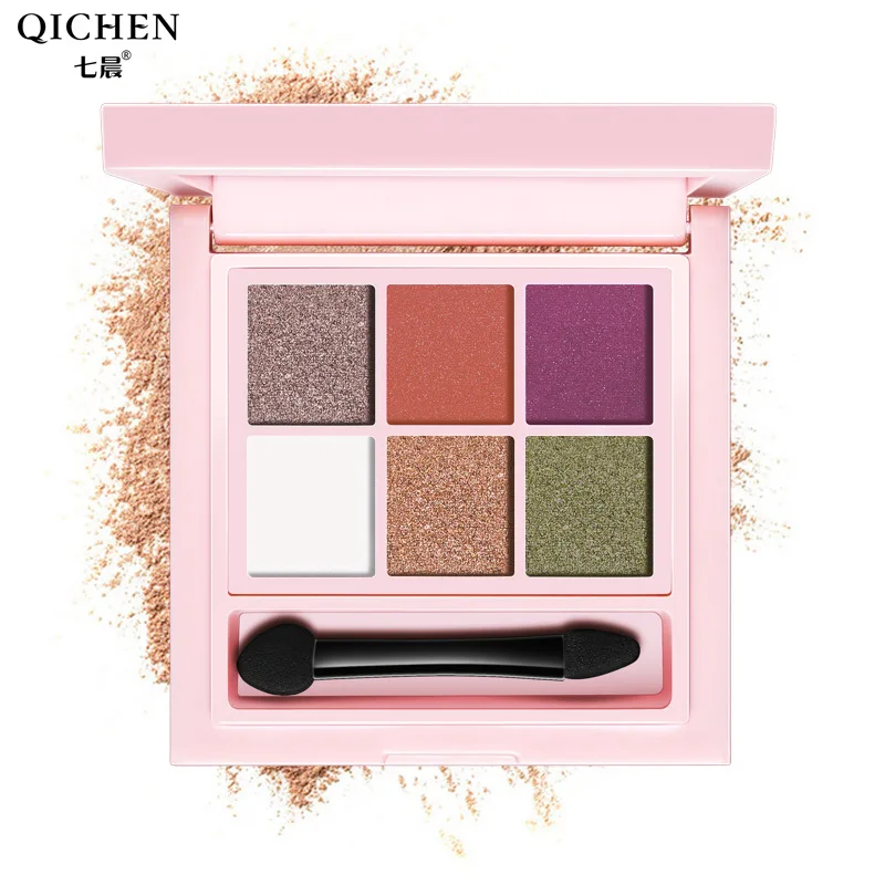 

6 Colors Glitter Matte Combination Mini Eye Shadow Powder Kit Professional Shinny Metals Shimmer Eyes Cosmetic Makeup Platte