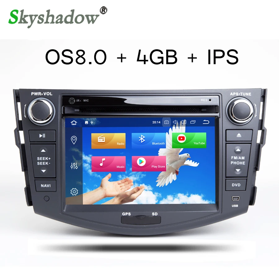 

DSP Android 9.0 Octa Core 4GB RAM 32GB ROM Car DVD Player For Toyota RAV4 RAV 4 2006 - 2012 GPS WIFI Bluetooth camera RDS Radio