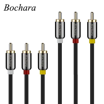 

Bochara 3RCA to 3RCA Male to Male Audio Video AV Cable Foil+Metal Wrapped Shielded For DVD TV 1.8m 3m 5m 10m 15m 20m