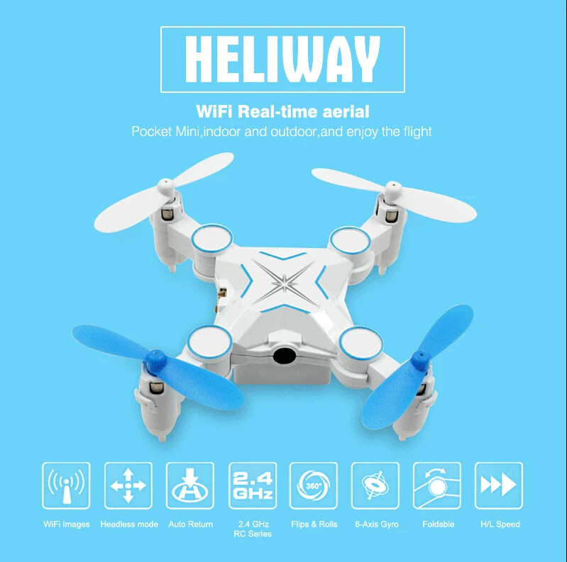F18784 6 Heliway 901S WIFI 0 3MP Camera FPV Foldable RC Mini Pocket Drone Portable 2