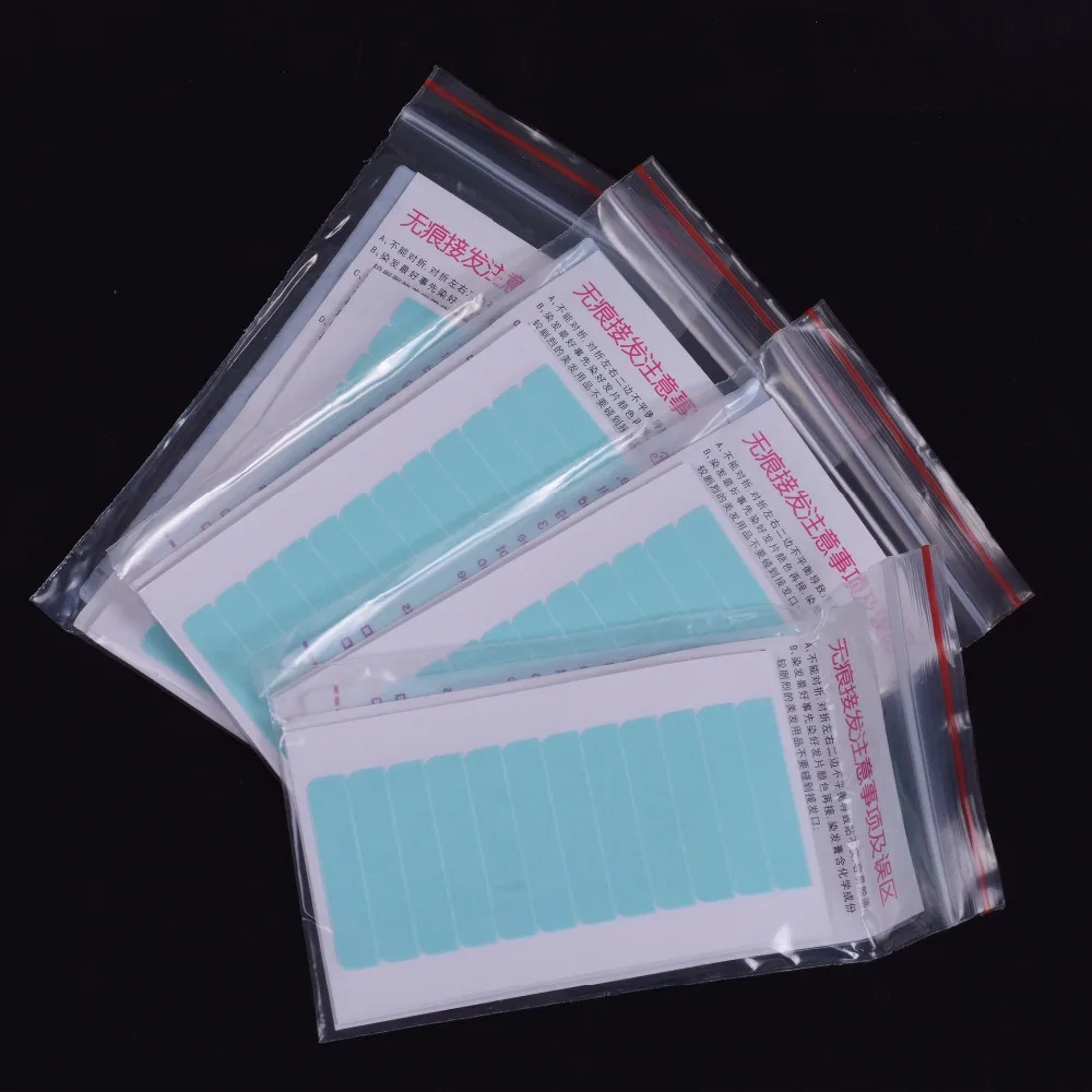 

20 sheets 240 pcs 4cm*0.8cm CPAM SUPER HAIR TAPE Adhesive Double Side Tape for remy human hair, tools for hair extension