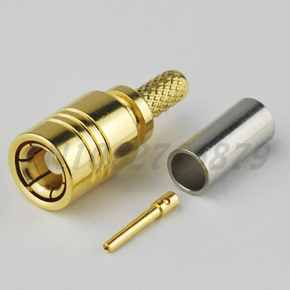 20pcs RF electrical wire coaxial cable terminal connector SMB Crimp