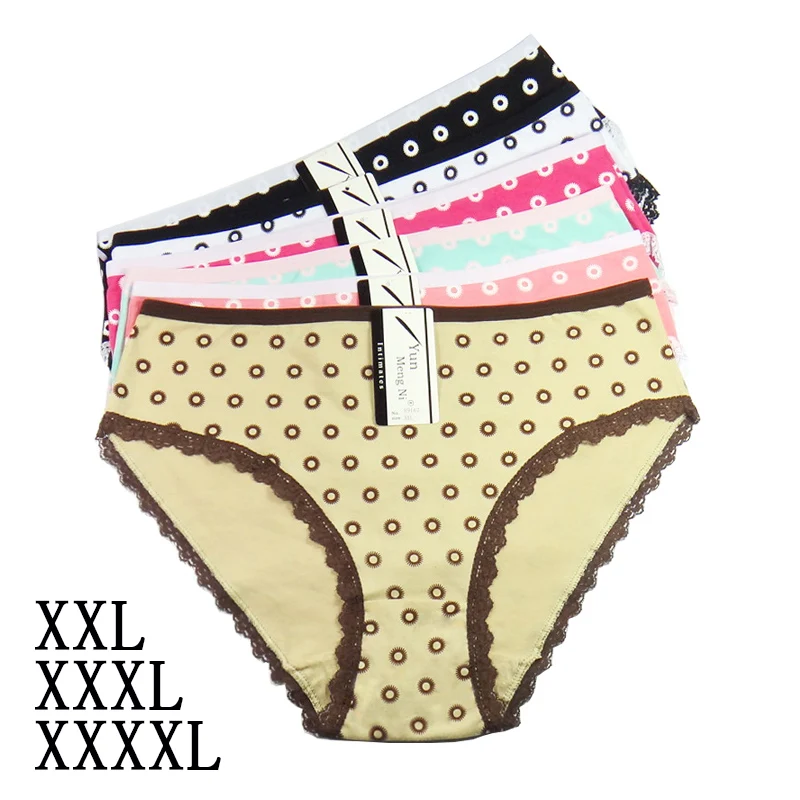 

1PCS Large Size Woman Briefs XXL XXXL 4XL High Elastic Comfortable Cotton Panties Women Fashion Breathabl Durable Cute Underwear
