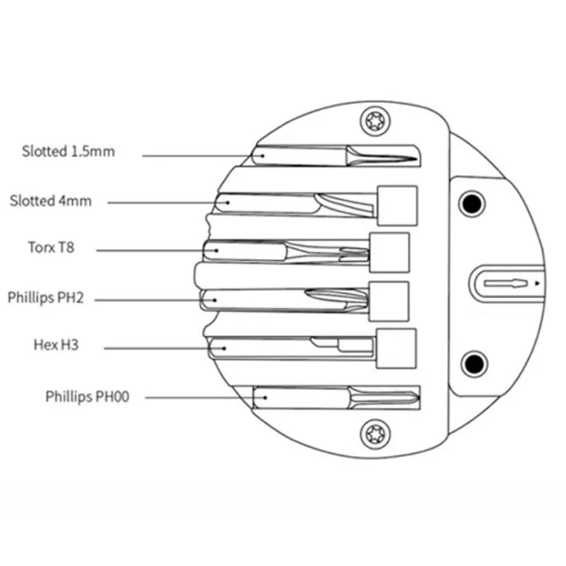Folding Screwdriver Mini Screwdriver Slit Screw Cutter Outdoor Multi Tools chrome vanadium steel Multifunctional outdoor tools (8)