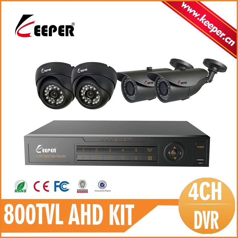 

KEEPER Security Surveillance CCTV System 4CH Full 960H DVR 800TVL CMOS IR Cameras System IR Cut Filter 8CH DVR Kit
