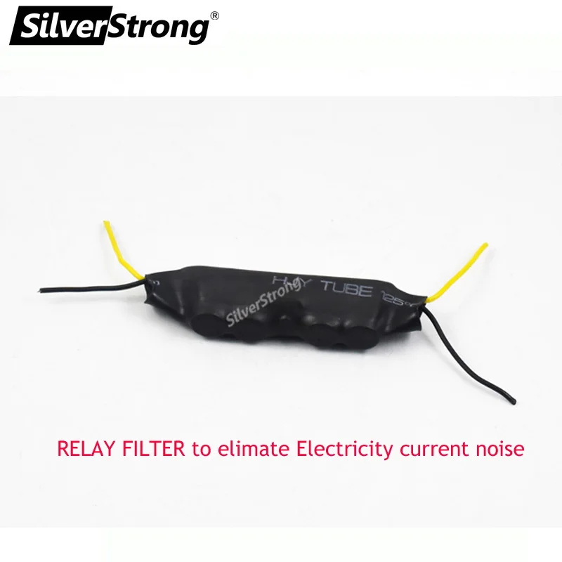 

SilverStrong Car DVD Noise canceling Filter sound tuning with Capacitor Relay to eliminate sound noise for car speaker