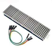 Módulo de matriz de puntos MAX7219 para microcontrolador Arduino, pantalla 4 en 1 con Línea 5P