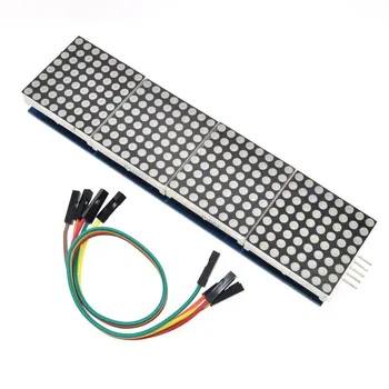 

MAX7219 Dot Matrix Module For Arduino Microcontroller 4 In One Display with 5P Line