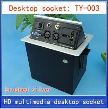 

Desktop socket /hidden multimedia information box outlet /network RJ45 3 PIN XLR VIDEO AND AUDIO interface desktop socket TY-003