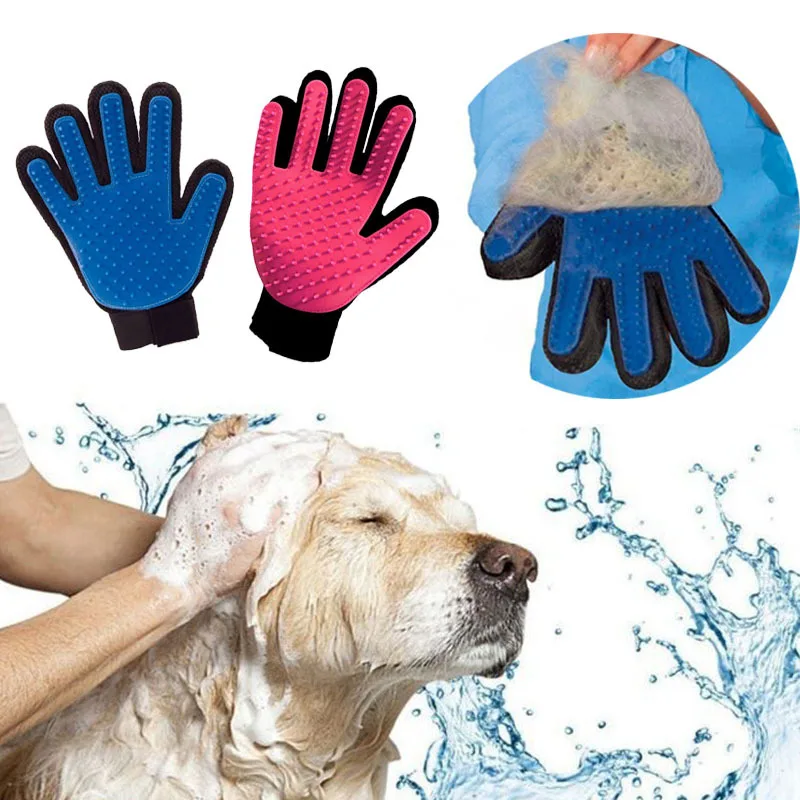 Pet Grooming Glove Hackle For Cats Pet Brush Pet Comb Deshedding Cat Brush Glove for Animal Dog Pet Gloves for Cat Dog Grooming