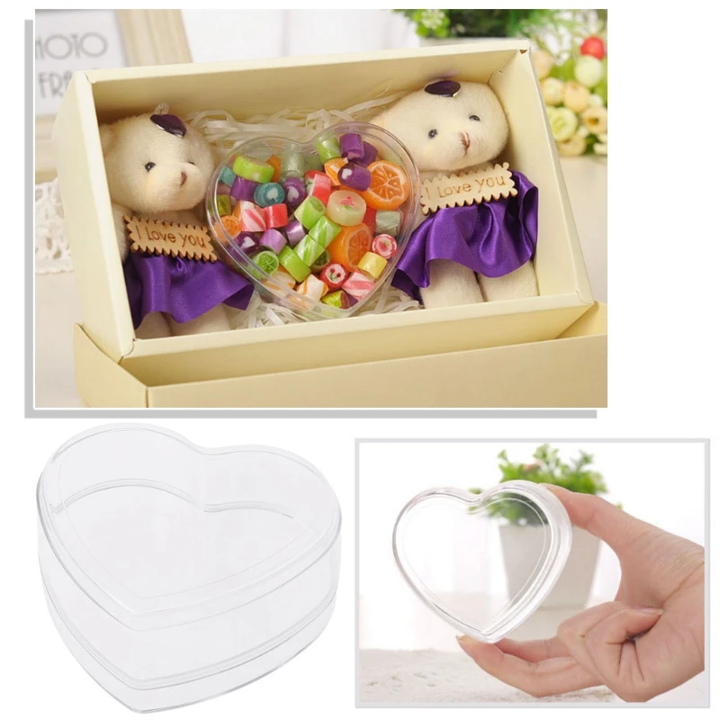 

Heart Container Organizer Box For Candy Gift Playdough Foam Slime Mud Light Clay