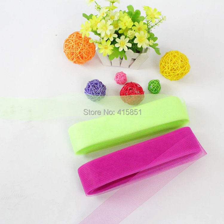 

2'' 5cm Soft Polyester Netting Plain Veiling Crin Braid For Flexible Sinamay Millinery Hat Trim 100yard/lot