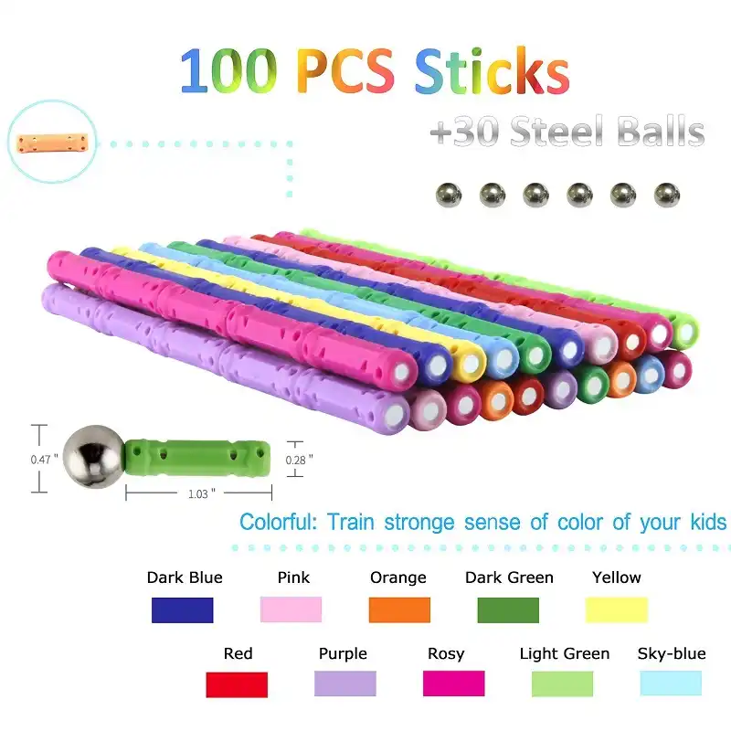 magnetic building beads