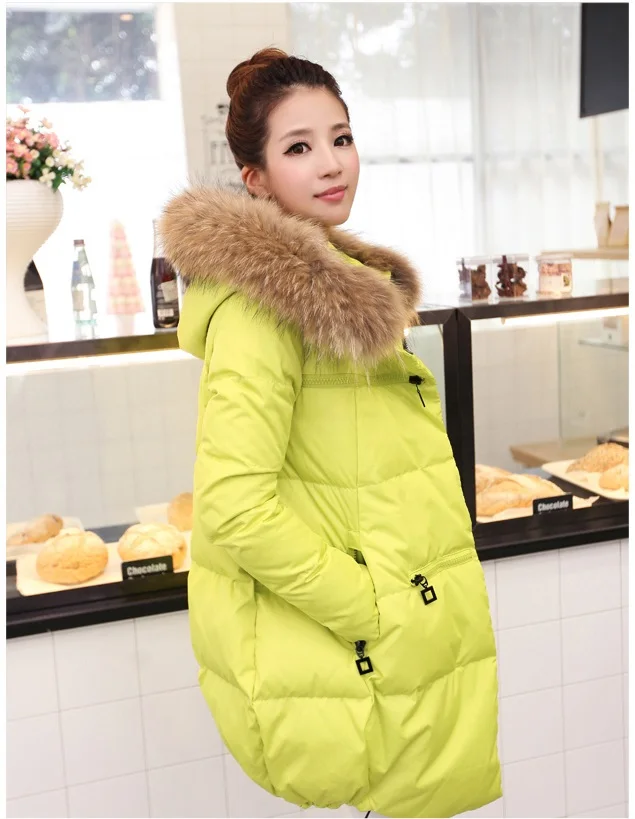 Зимняя Корейская версия пуховой хлопковой куртки Женская хлопковая куртка высокого качества длинная секция с капюшоном Женская хлопковая