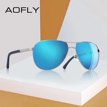 AOFLY, фирменный дизайн, поляризационные солнцезащитные очки пилота, мужские, для вождения, металлические, зеркальные, солнцезащитные очки для мужчин, очки Gafas De Sol AF8191