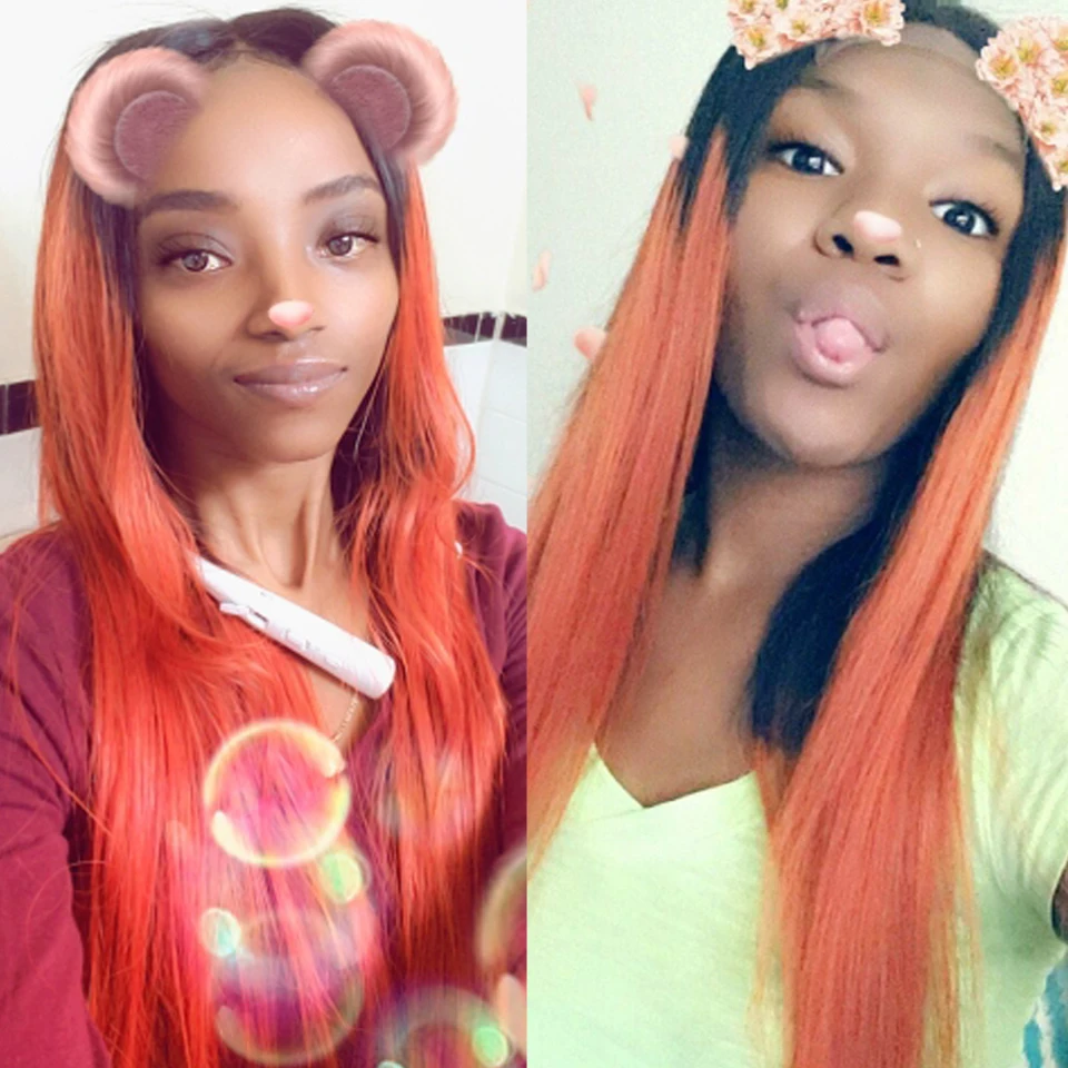 350 Laranja Cor Loira Do Cabelo Humano