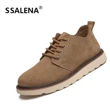 Men Winter Round Toe Ankle Boots Male Retro Soft Rubber Short Boots Men Lace Up Breathable Comfortable Shoes AA60841