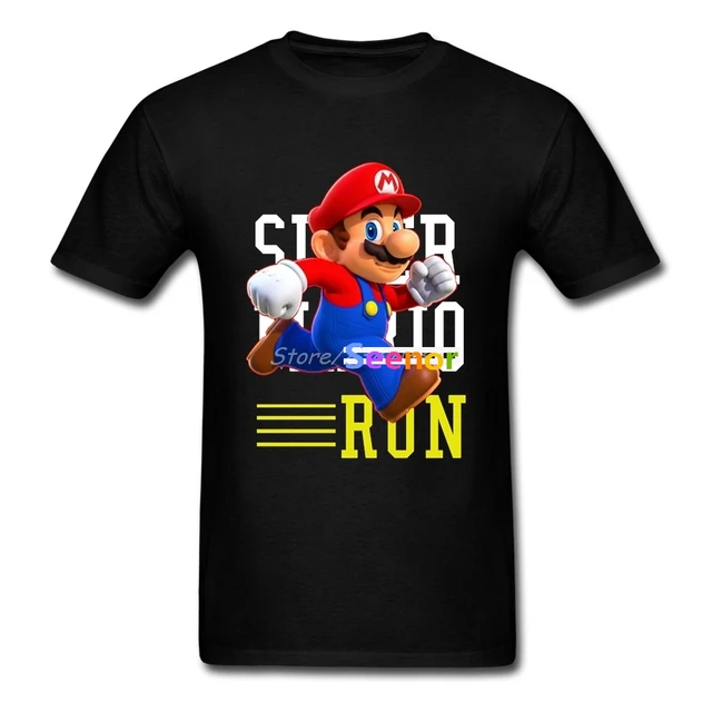 New New Style Super Mario Runs T Shirt Team Men T Shirt Cotton XXXL fashion Custom Men Shirtsin