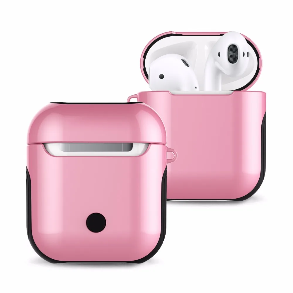 50 шт./лот УФ Лаки TPU + PC силиконовый защитный чехол для AirPods Новое поступление чехол для Apple Airpods загрузочной коробки