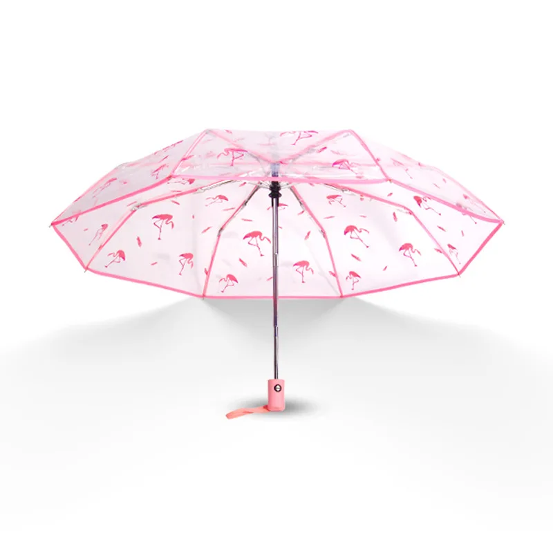 Women Small Rain transparent Umbrellas Ladies Clear Umbrella For kids
