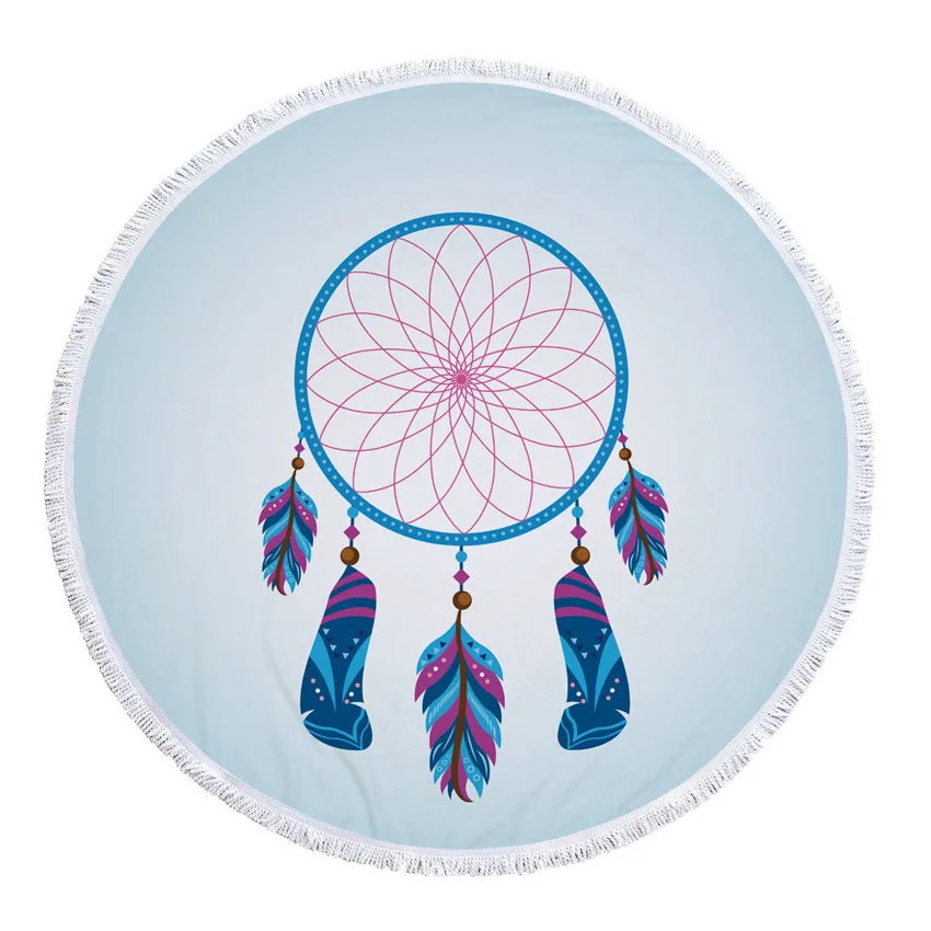 Pattern 3 Boho Dreamcatcher микрофибра круглое пляжное полотенце Толстая душевая банное полотенце s Лето плавательный круглый коврик полотенце s 550 г с кисточками - Цвет: Pattern 3