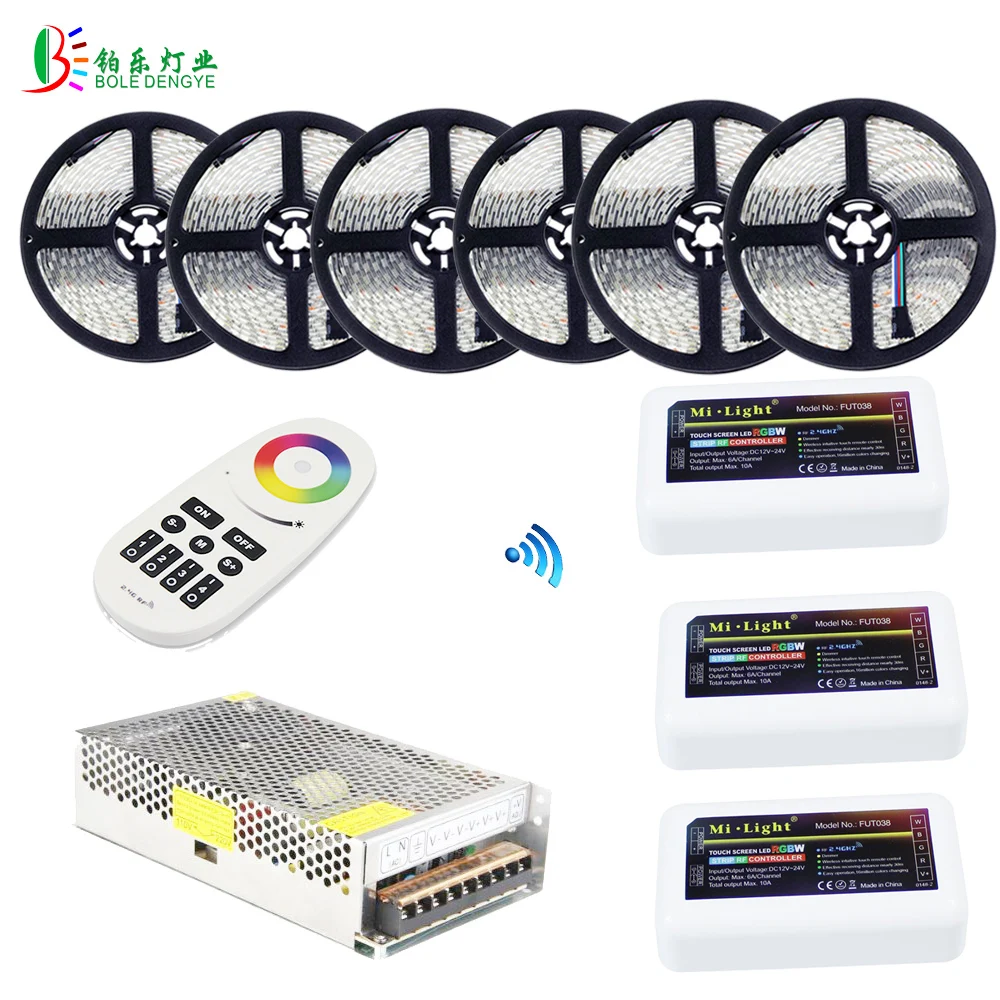 40M RGBW LED Strip 20M 10M Waterproof RGBWW Diode Tape+ Mi Light RGBW