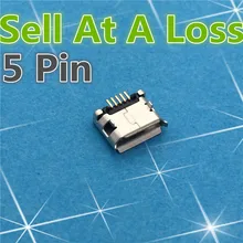 10pcs G21 Micro USB 5pin DIP Female Connector For Mobile Phone Mini USB Charging Socket Curly Mouth High Quality Sell At A Loss