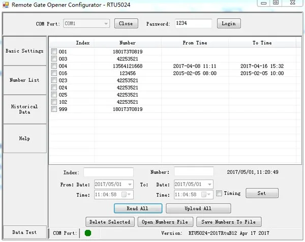 RTU5024_number_list