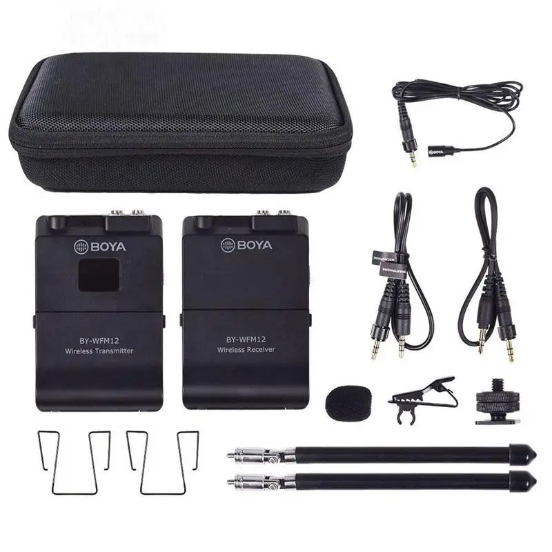 BOYA BY-WFM12 VHF беспроводные ПЕТЛИЧНЫЕ микрофон для DSLR камер и смартфонов