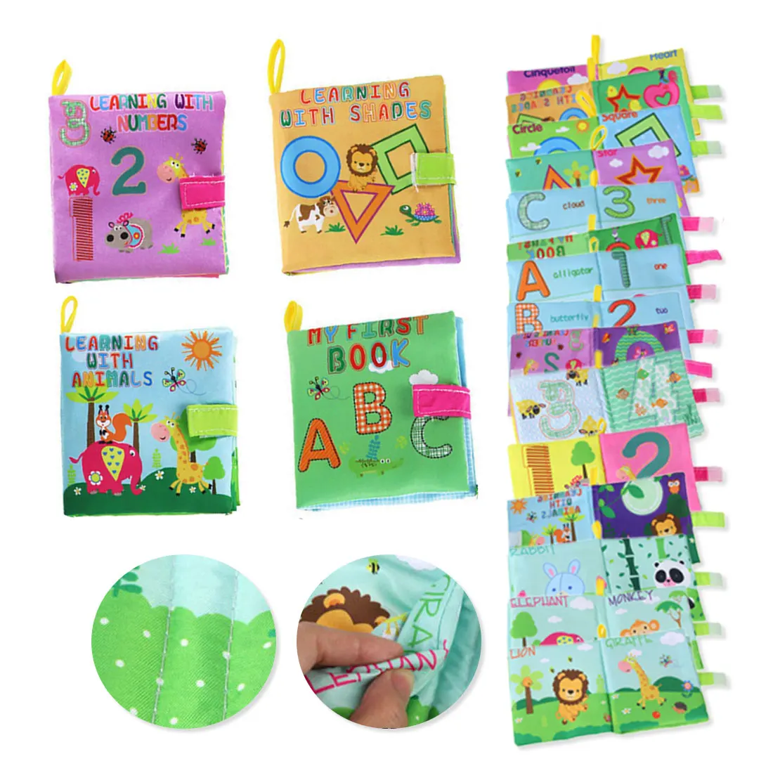 

Baby cloth book infant cloth book baby digital learning cognitive cloth infant teaching equipment bag