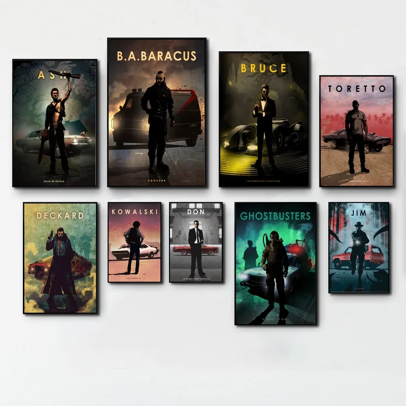 

Car Legends Bruce Movie Posters Art Minimalist Poster Canvas Print Wall Decor