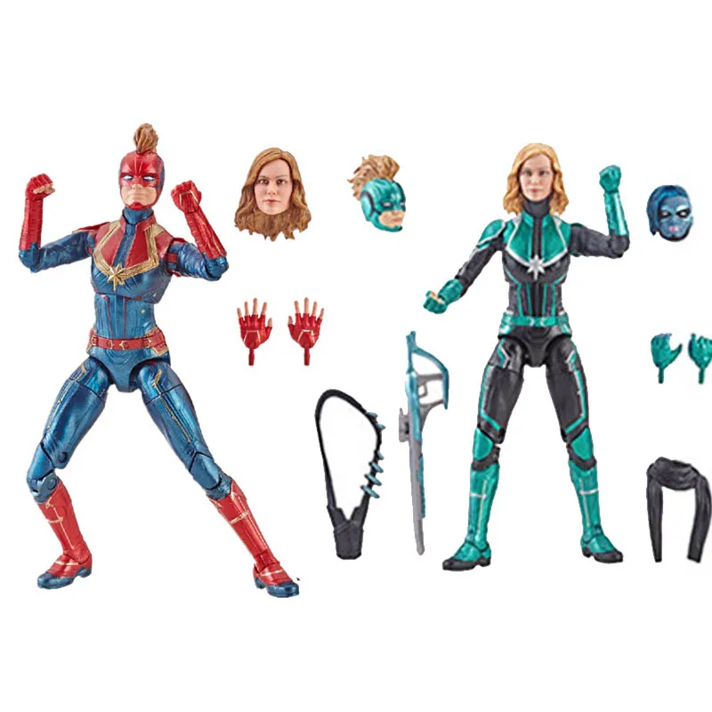 

15cm New Marvel Captain Figures Legends Series Changeable Face can be changed PVC Action Figure Model Toys Dolll