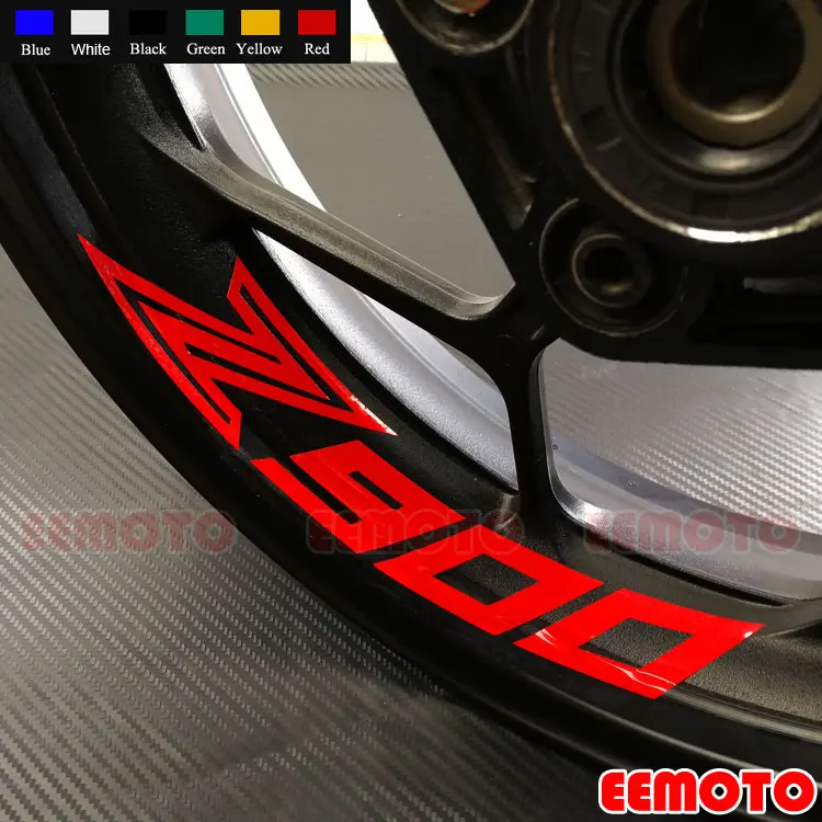 8 X пользовательские Iner наклейки для обода колеса светоотражающие наклейки полосы водонепроницаемый мотоцикл для Kawasaki Z900