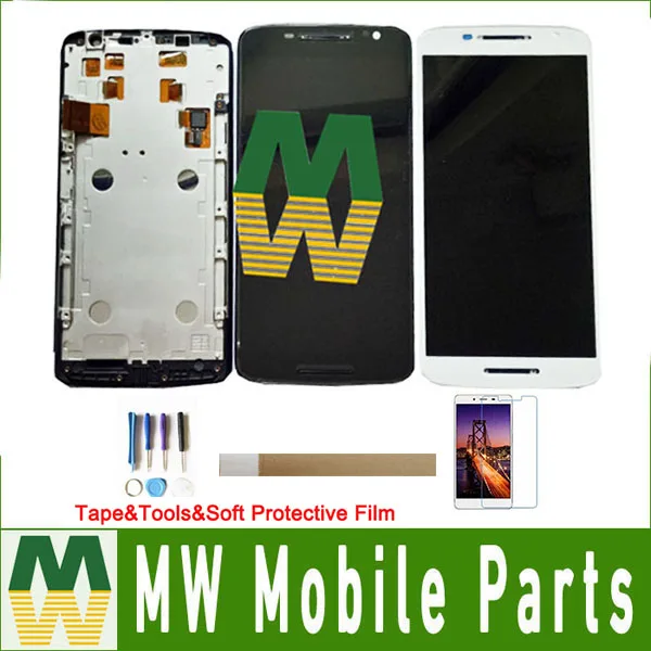 1 шт./лот для Motorola Moto X play X3 XT1561 XT1562 XT1563 сенсорный ЖК дисплей с рамкой в сборе черный